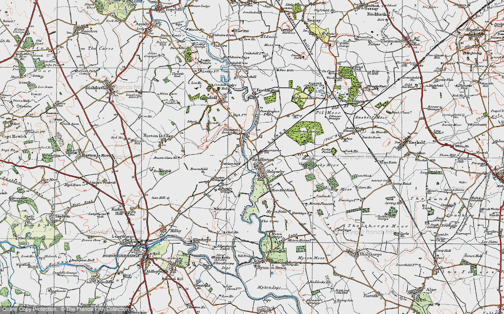 Old Map of Brafferton, 1925 in 1925