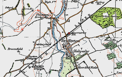 Old map of Brafferton in 1925