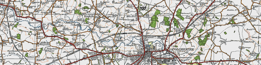 Old map of Braiswick in 1921