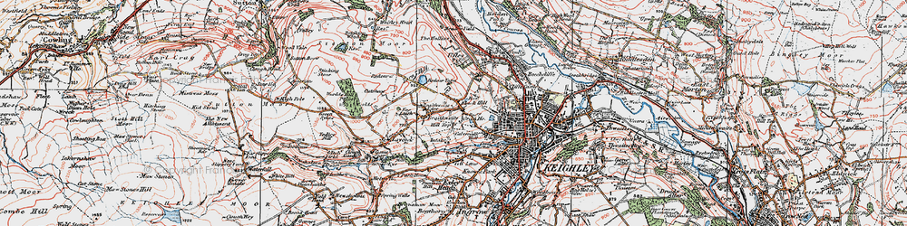 Old map of Braithwaite in 1925