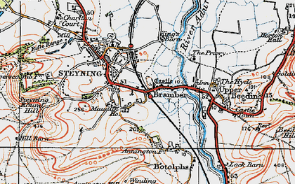 Old map of Bramber in 1920