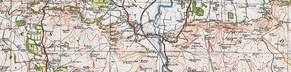 Old map of Bramber in 1920