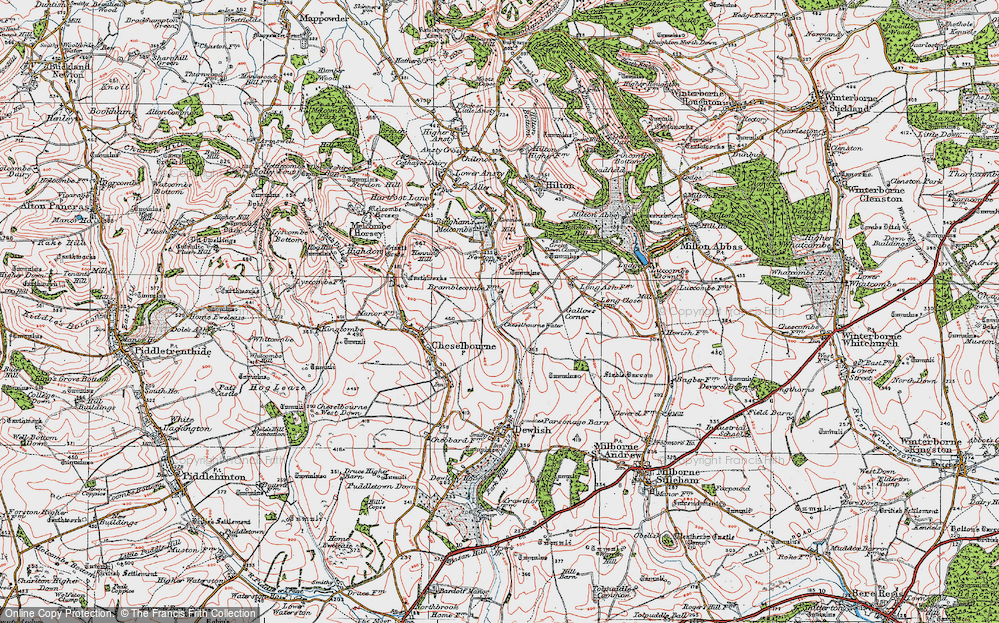 Old Map of Bramblecombe, 1919 in 1919