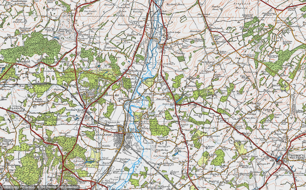 Old Map of Brambridge, 1919 in 1919