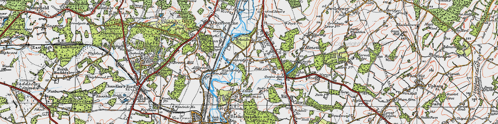 Old map of Brambridge in 1919