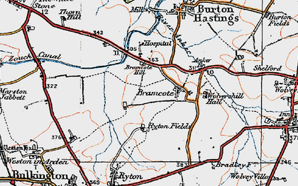 Old map of Anker Br in 1920
