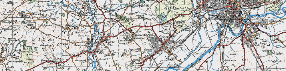 Old map of Bramcote in 1921