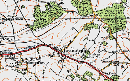 Old map of Bramdean in 1919