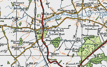 Old map of Bramfield in 1921