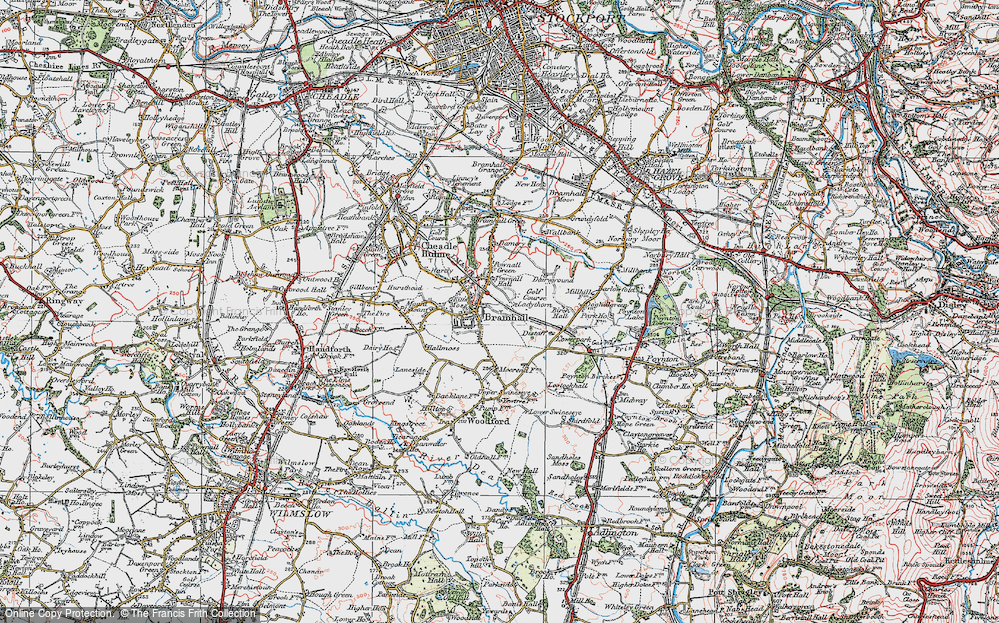 Old Map of Bramhall, 1923 in 1923