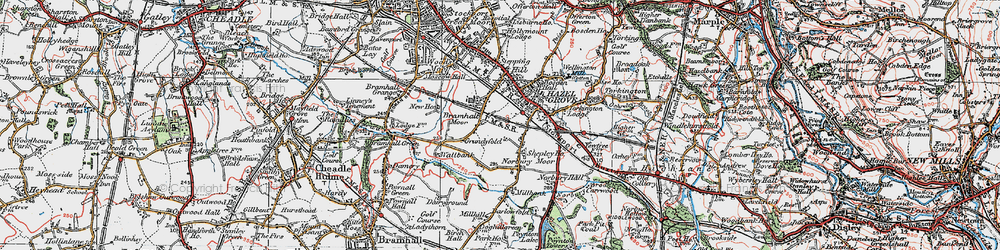 Old map of Barlowfold in 1923