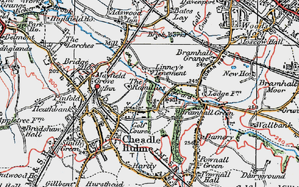 Old map of Bramhall Park in 1923