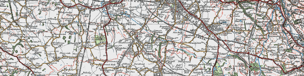 Old map of Bramhall Park in 1923
