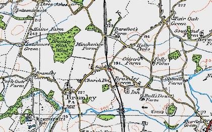 Old map of Bramley in 1919