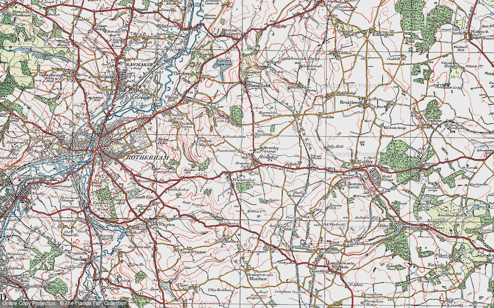 Old Map of Bramley, 1923 in 1923
