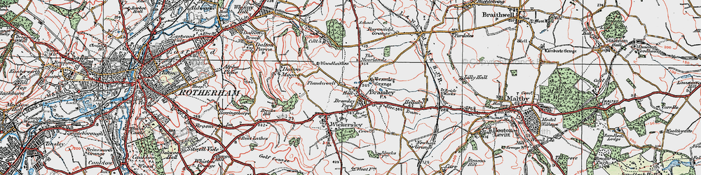 Old map of Bramley in 1923