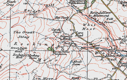 Old map of Bramley Head in 1925