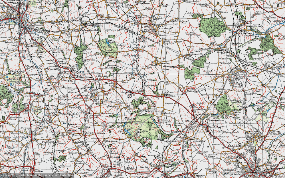 Old Map of Bramley Vale, 1923 in 1923