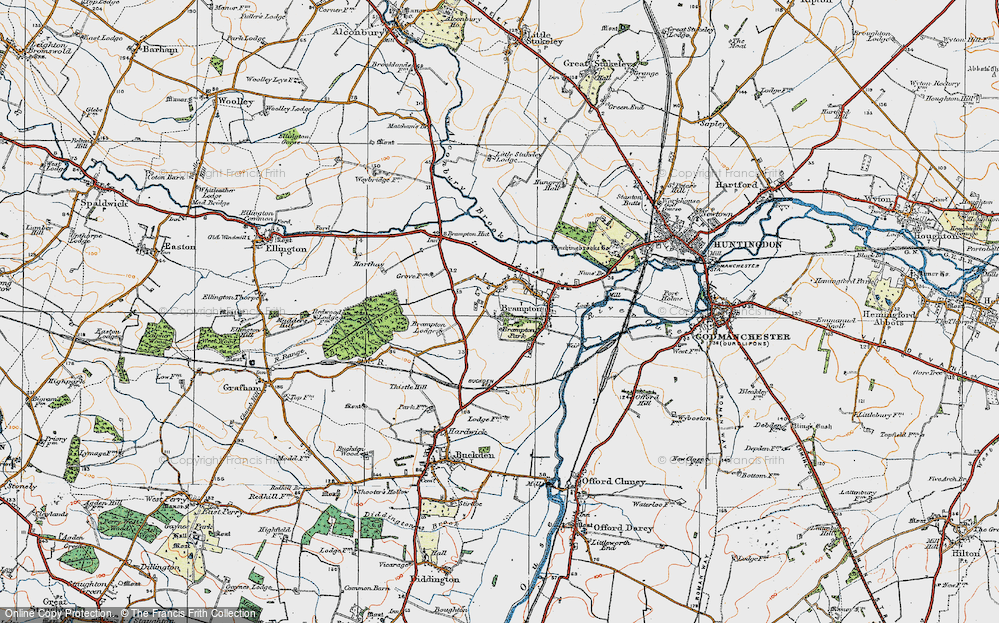 Old Map of Brampton, 1919 in 1919