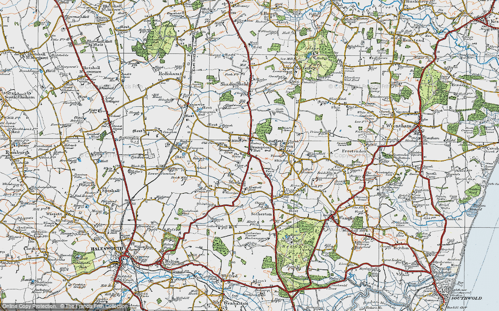 Old Map of Brampton, 1921 in 1921