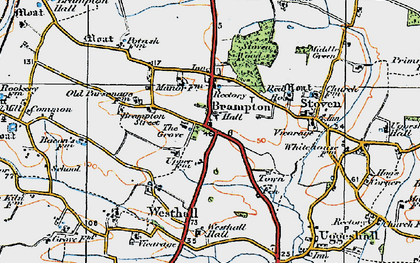 Old map of Brampton in 1921