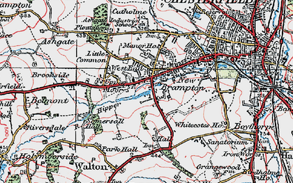 Old map of Brampton in 1923
