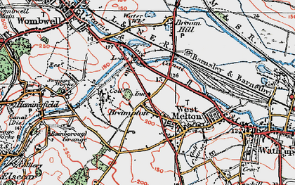 Old map of Brampton in 1924