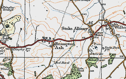 Old map of Brampton Wood in 1920