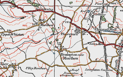 Old map of Brampton en le Morthen in 1923