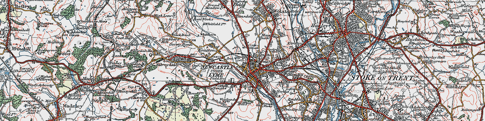 Old map of Brampton, The in 1921