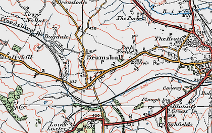 Old map of Lower Loxley in 1921