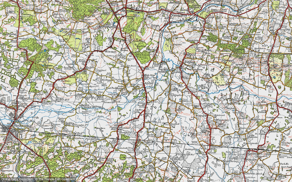 Old Map of Branbridges, 1920 in 1920