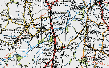 Old map of Branbridges in 1920