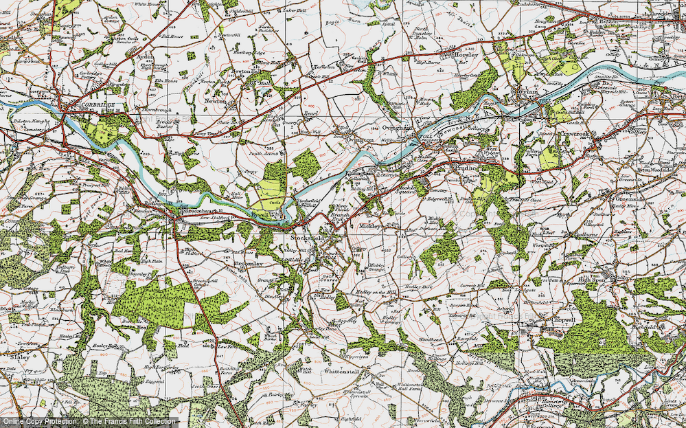 Old Map of Branch End, 1925 in 1925