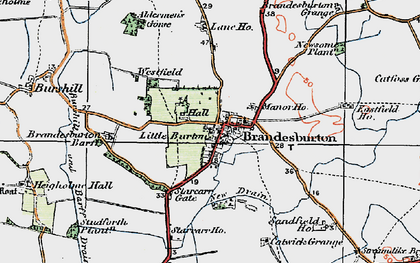 Old map of Brandesburton in 1924