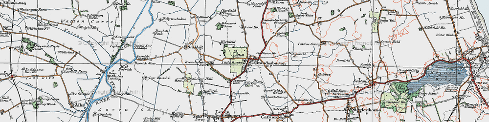 Old map of Barff Ho in 1924