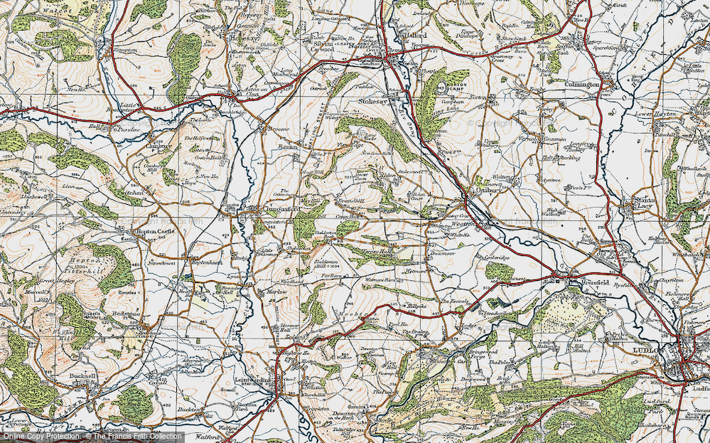 Old Map of Brandhill, 1920 in 1920