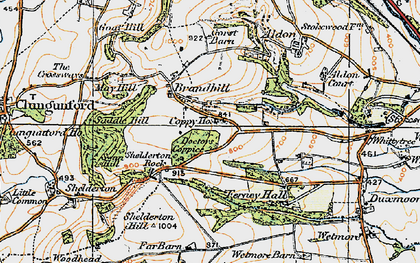 Old map of Mocktree in 1920