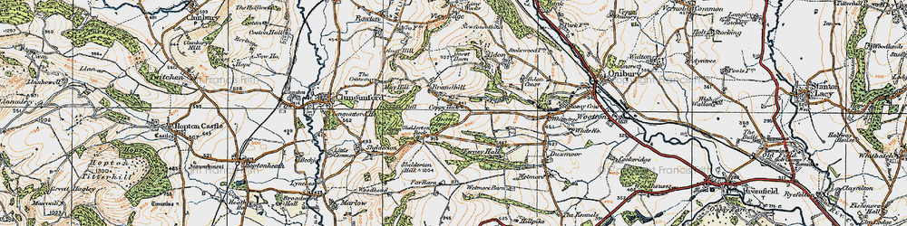 Old map of Brandhill in 1920