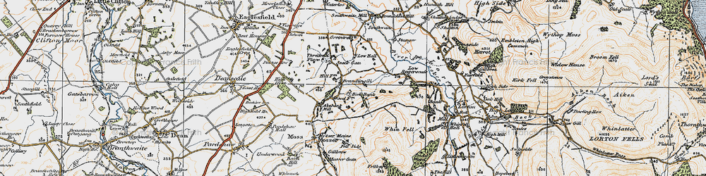 Old map of Birk Bank in 1925