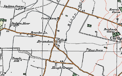 Old map of Brandon in 1921