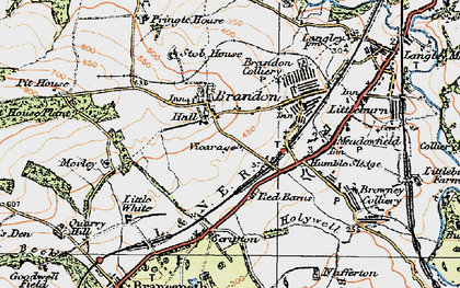 Old map of Brandon in 1925