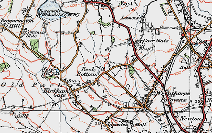 Old map of Brandy Carr in 1925