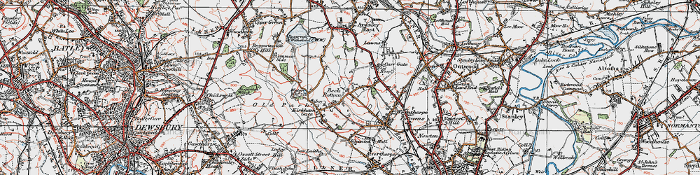 Old map of Brandy Carr in 1925