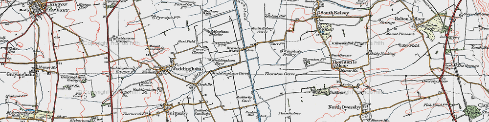 Old map of Winghale Priory in 1923
