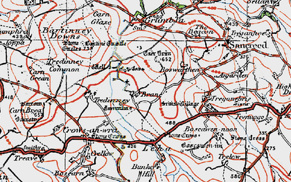 Old map of Brane in 1919