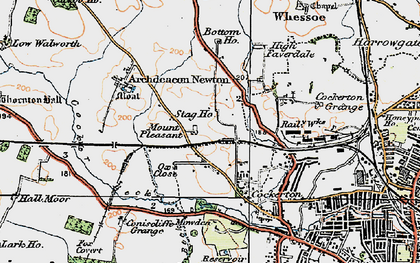 Old map of Branksome in 1925