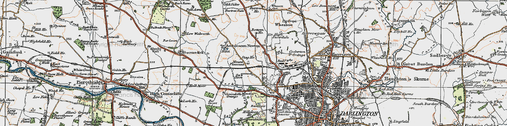 Old map of Branksome in 1925