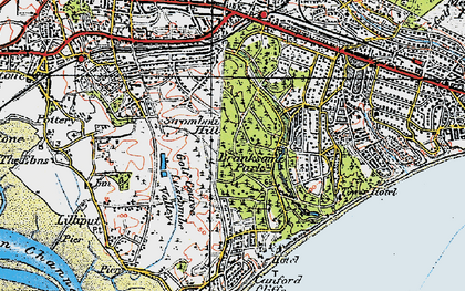 Old map of Branksome Park in 1919