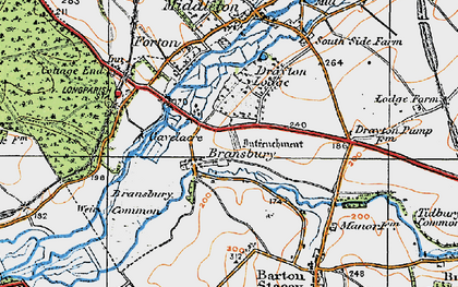Old map of Bransbury in 1919